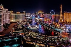 las vegas, lights, night