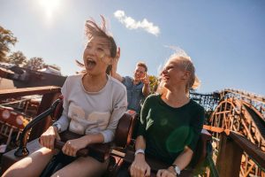 roller coaster, summer, theme park